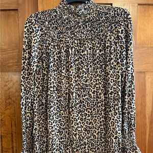 Matilda Jane Good Hart Leopard Print Blouse - Black and Tan